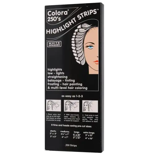 Preisknaller Colora Highlight Strips Strähnenpapier 10x25cm 250 Blatt