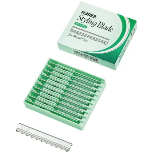 Rasiermesser Feather Ersatzklingen Rapid cuts 10 Stück (grün) Highlight