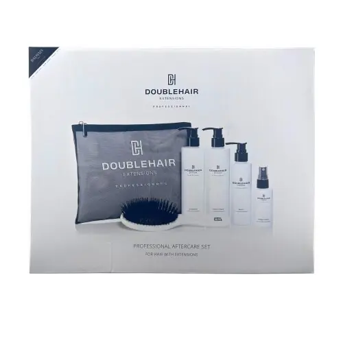 Aktuell Doublehair Beauty Bag inkl. Shampoo 250 ml Cond. 250 ml Maske 150 ml Shine Spray 75 ml