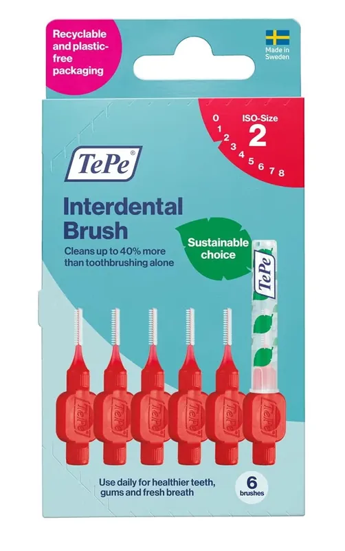 Interdental Brush 0.5mm rot Schneller Versand