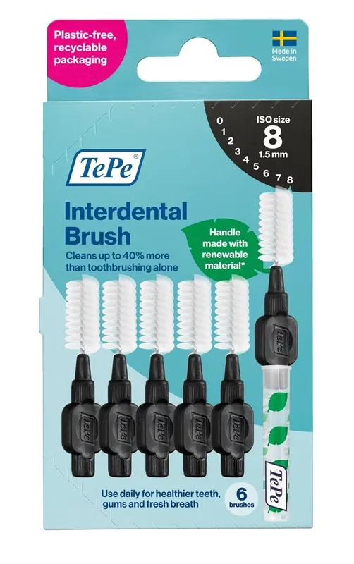 Interdental Brush 1.5mm schwarz Expressversand