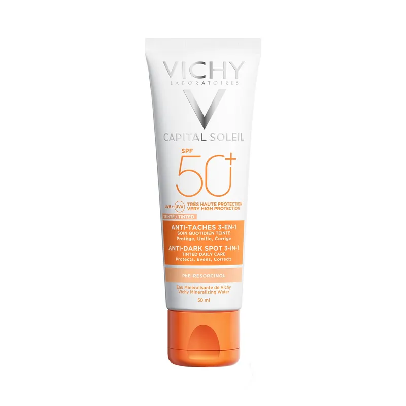 Bestseller Ideal Soleil Anti-Pigment Flecken Creme 3in1 getönt LSF50+