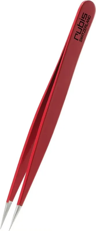 Rabatt Pinzette spitz rot Inox