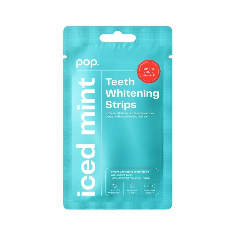 Pop Teeth Whitening Strips Iced Mint 7 x 2 Stk Sonderangebot