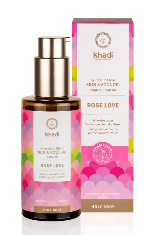 Ayurvedisches Körperöl ROSE LOVE Zertifiziert