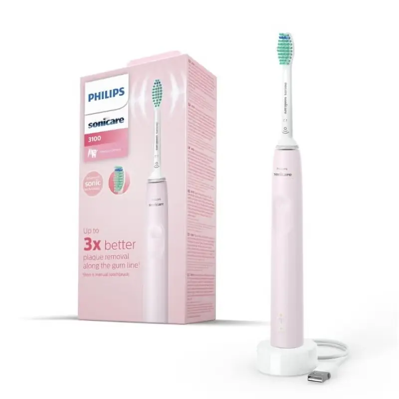 Sonicare 3100 elektrische Schallzahnbürste sugar rose Zertifiziert