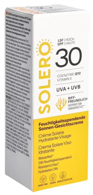 Markenware Sonnen-Gesichtscreme feuchtigkeitsspendend SPF30