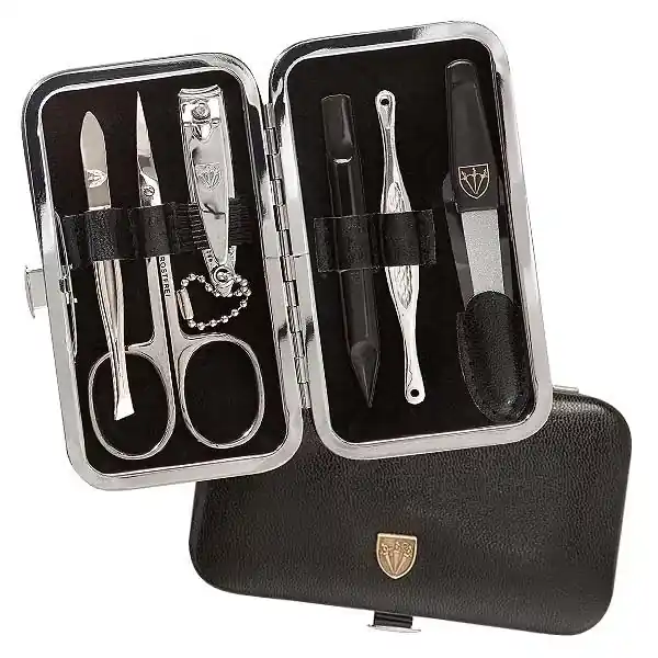 Zertifiziert Maniküre Etui, 6-teiliges Set, schwarz