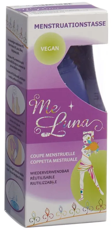 Menstruationstasse Sport M Ring Blau-Violett Geprüft