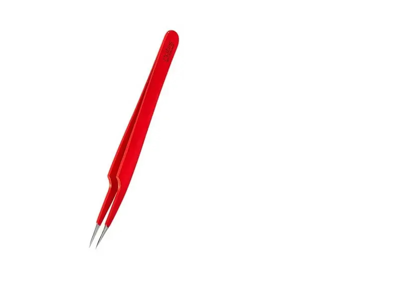 Wimpern Pinzette spitz, rot Knallerangebot