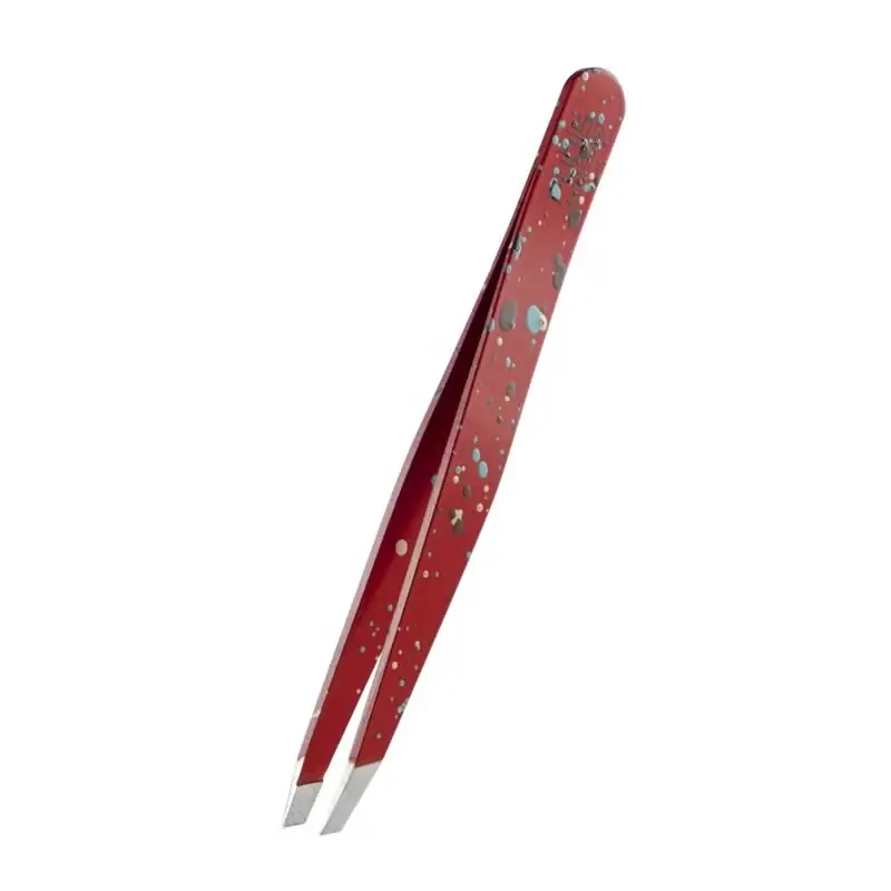 Highlight Pinzette Actionpainting schräg rot Inox