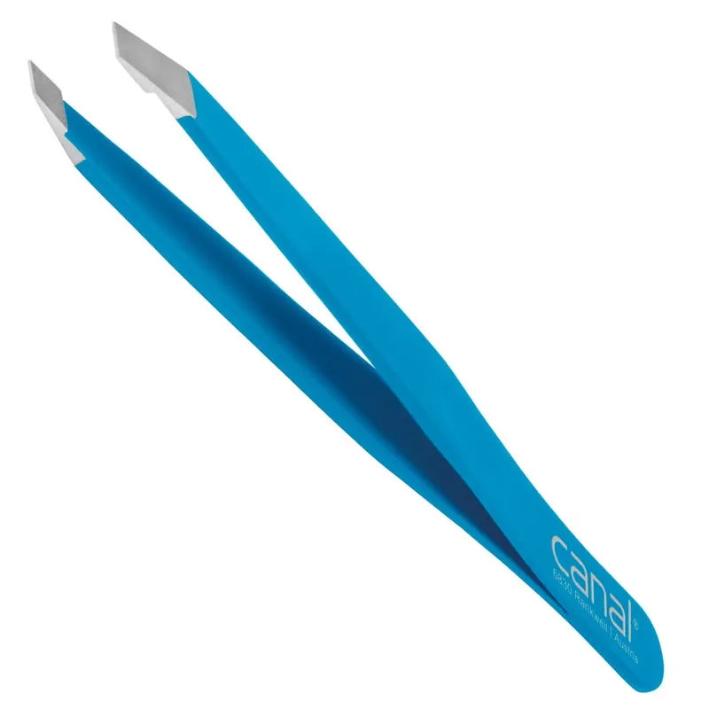 Haarpinzette schräg Blau Mega-Angebot