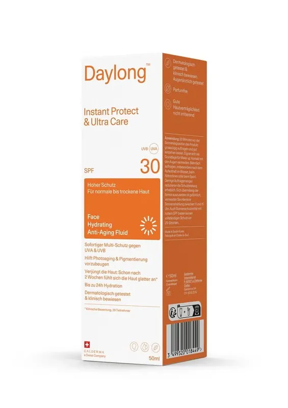 Zertifiziert Instant Protect & Ultra Care Anti-Aging Fluid hydrating SPF30