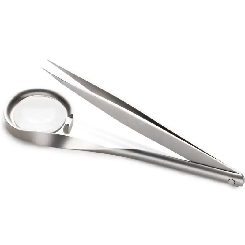 Highlight Pinzette mit Lupe spitz Inox