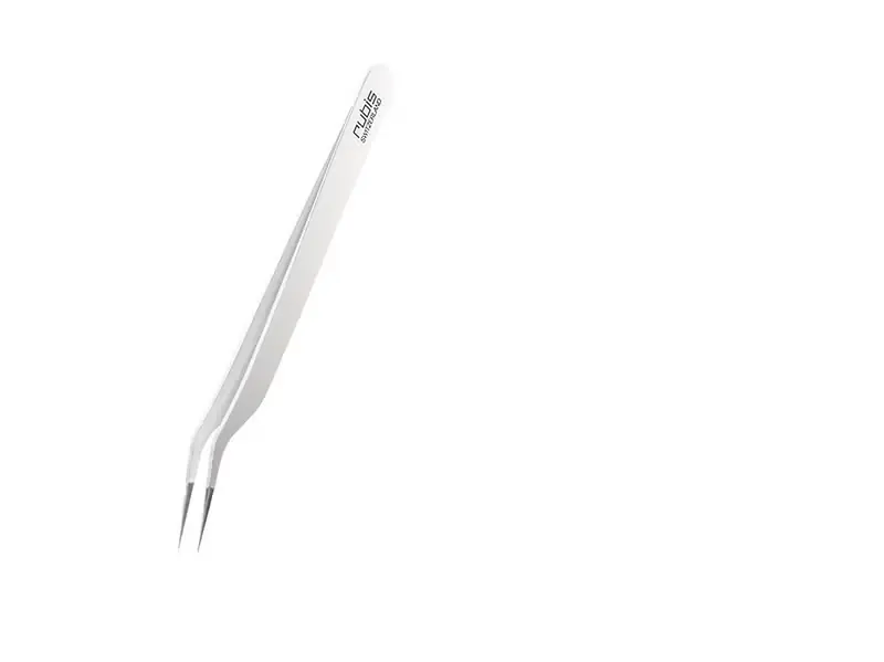 Wimpern Pinzette gebogen, weiss Must-Have