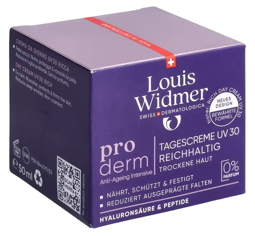 Proderm Tagescreme UV30 reichhaltig ohne Parfum Geprüft