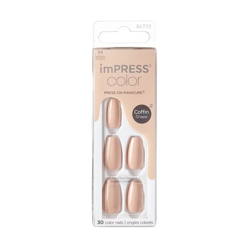 Rabatt imPRESS Color Nail Kit Coffin Latte