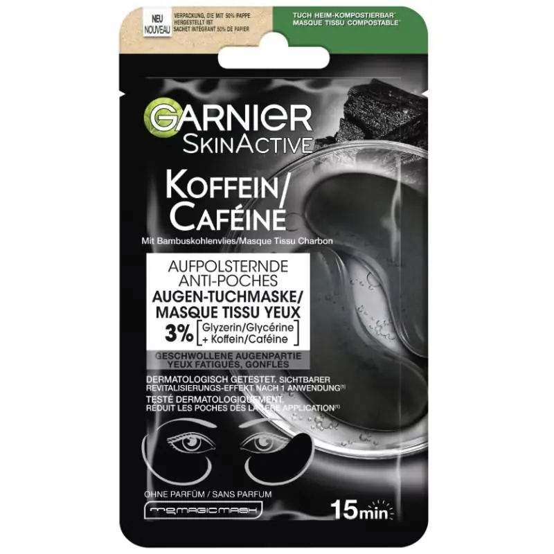 Preiswert SkinActive Koffein Augen-Tuchmaske Aufpolsternd
