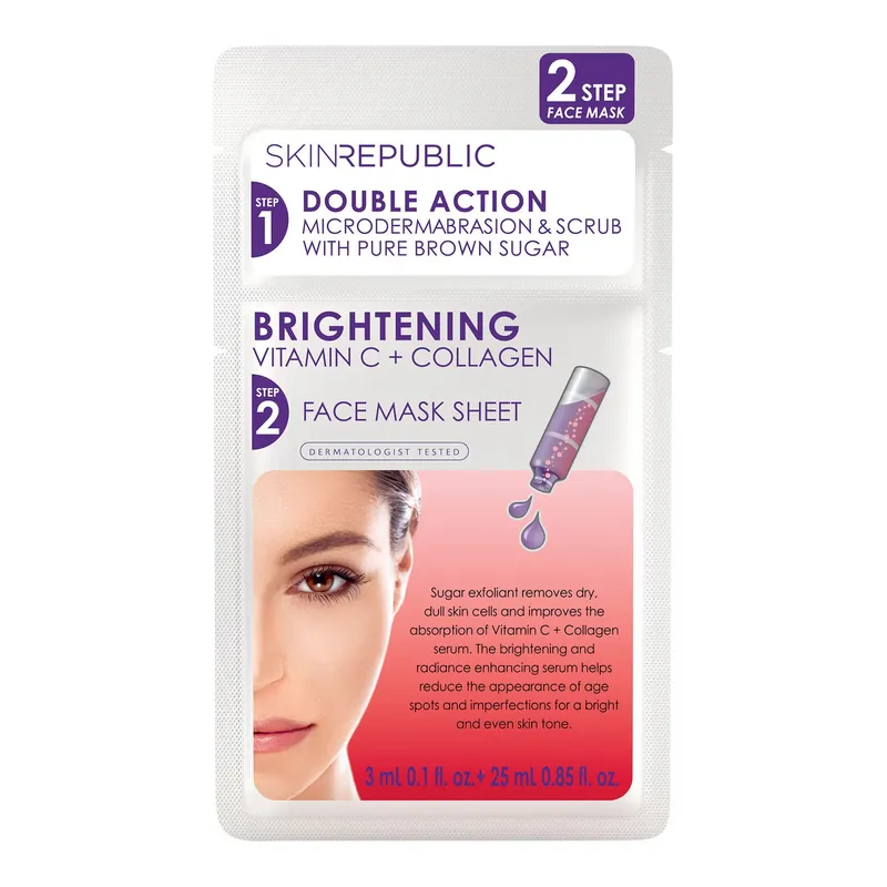 2 Step Brightening Vitamin C + Collagen Face Mask Sichere Zahlung