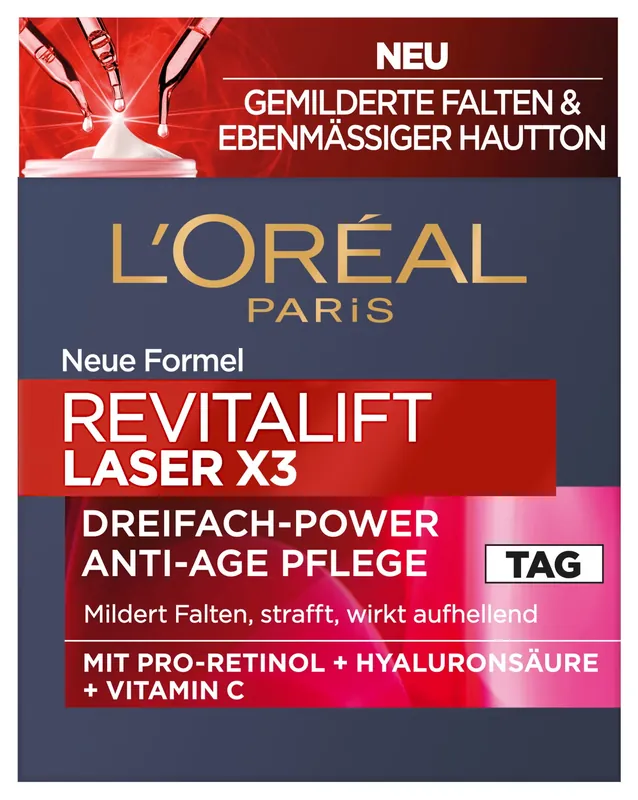 Aktuell Revitalift Laser X3 Dreifach-Power Anti-Age Tag