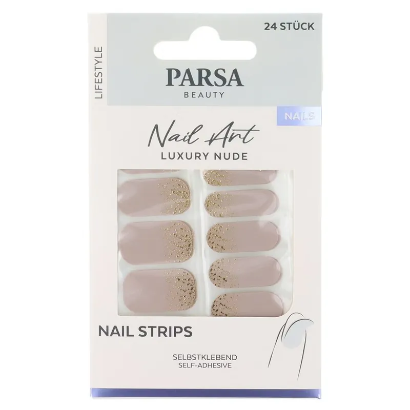 Günstig Nagelfolien Nude mit Gold-Sprenkeln - Luxury Nude