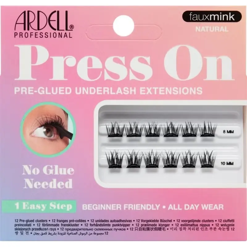 Schneller Versand Press On Faux Mink Natural