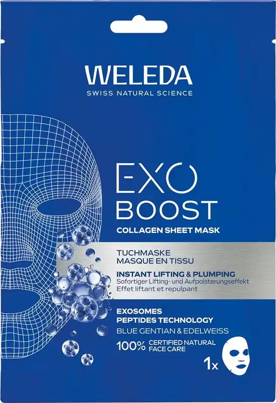 Exo Boost Collagen Tuchmaske blauer Enzian Nur Für Kurze Zeit
