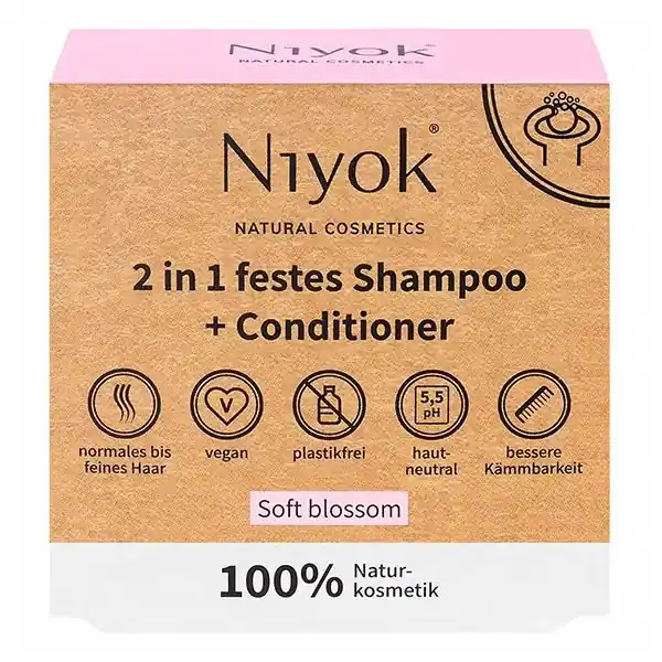 Kracherpreis 2 in 1 festes Shampoo + Conditioner - Soft blossom