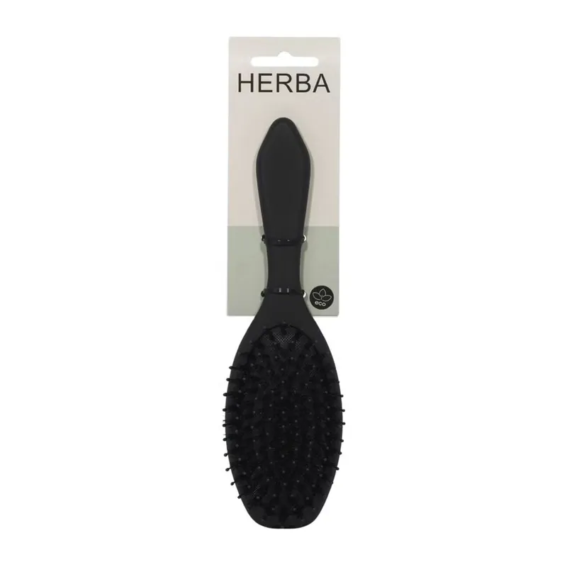 Markenware Haarbürste Natur-Polyamidborsten schwarz oval