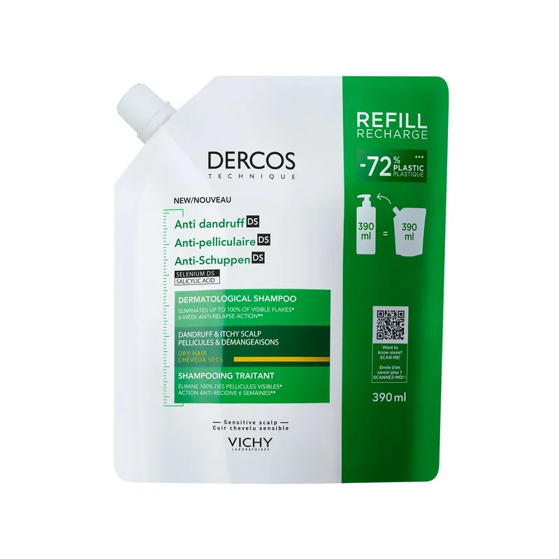 Dercos Anti-Schuppen Shampoo trockene Haare Nachfüllpack Top-Seller