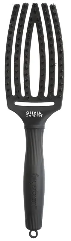 Fingerbrush Care Iconic Boar & Nylon Full Black Haarbürste schwarz M Abverkauf