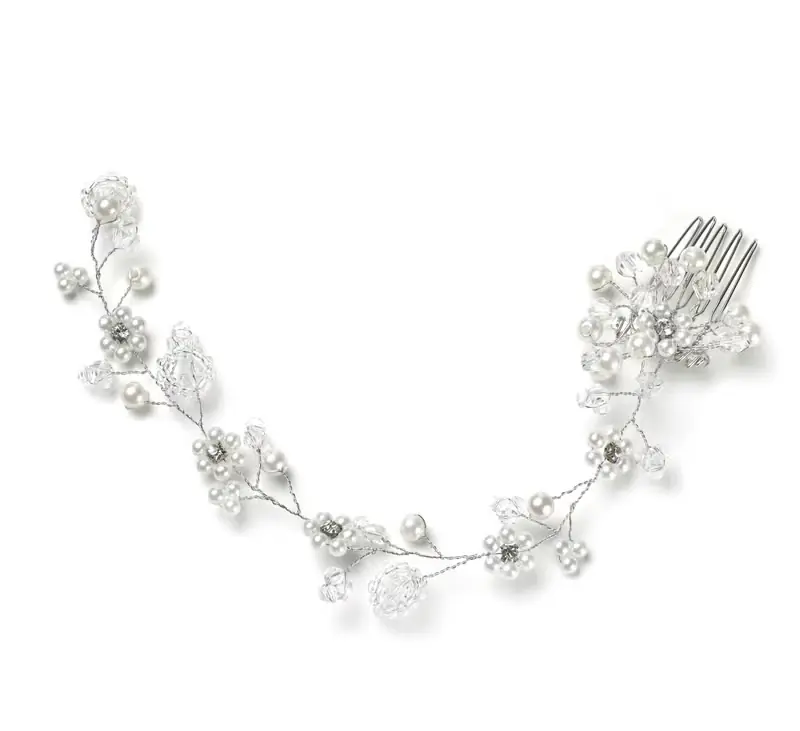 Bestseller Celebride Haarkamm mit Perlen und Strass und zarter, formbarer Drahtdeko