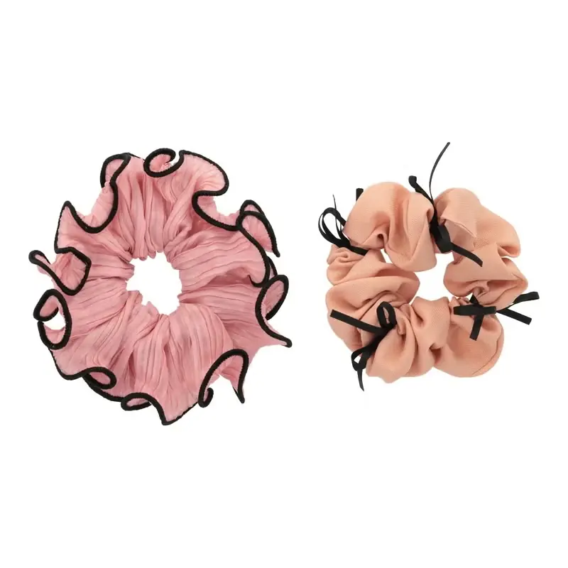 Fashion Scrunchie Set Rosa-Orange Preisreduziert
