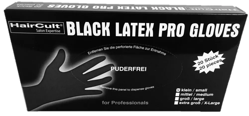 Top-Seller HairCult Latexhandschuhe Black M