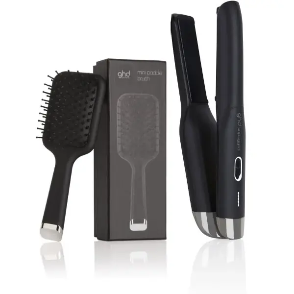 Billig ghd unplugged Styler schwarz + mini paddle Brush gratis