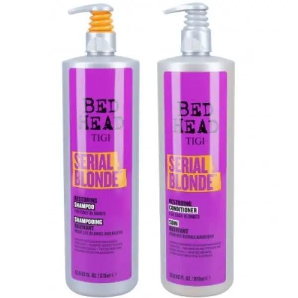 Billig Tigi Bed Head Serial Blonde Duo - Shampoo 970 ml + Conditioner 970 ml