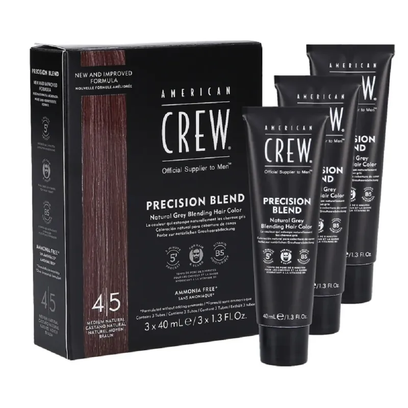 Versand Am Gleichen Tag American Crew PRECISION BLEND 4/5 MEDIUM NATURAL 3X40ml