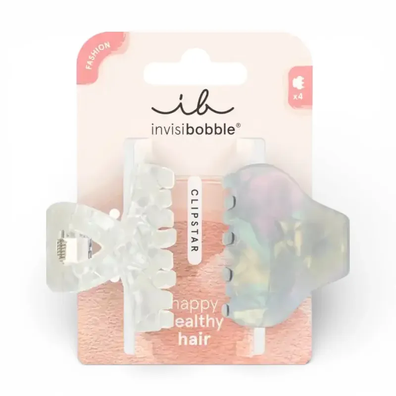 Invisibobble CLIPSTAR M Pearly Frost – 2 Stück Nur Für Kurze Zeit