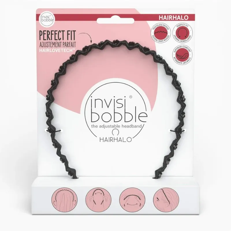 Invisibobble HAIRHALO Black Sparkle – 1 Stück Letzte Chance