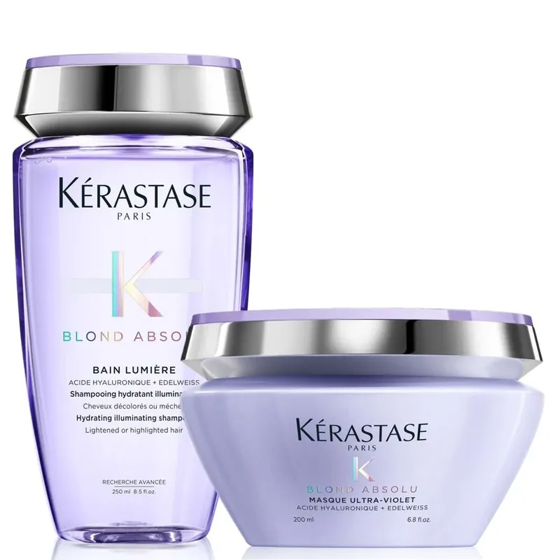 Direkt Vom Hersteller Kérastase Blond Absolu Set - Bain Lumiere 250 ml + Masque Ultra-Violet 200 ml