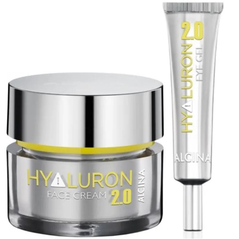 Alcina Hyaluron Set - Gesichtscreme 50 ml + Augen-Gel 15 ml Letzte Chance