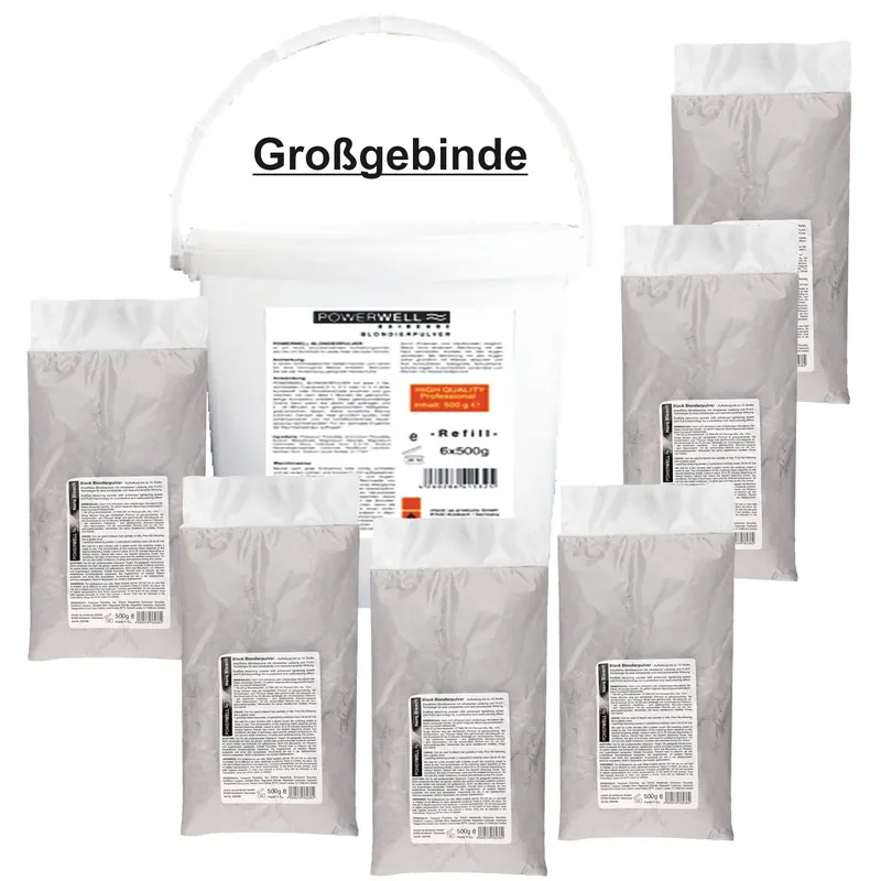 Markenprodukt Powerwell Blondierpulver 'Nero Bleach' 6 x 500 g im Eimer