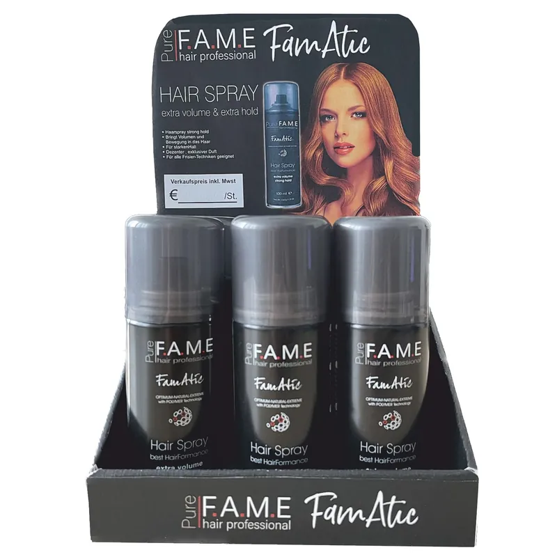 Günstig FLAME Famatic Thekendisplay inkl. 6x FamAtic Haarspray 100 ml