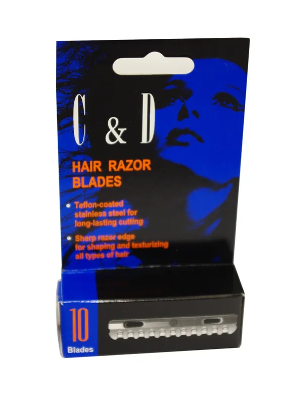 C & D Hair Razor Blades Klingen 10 St. Echt