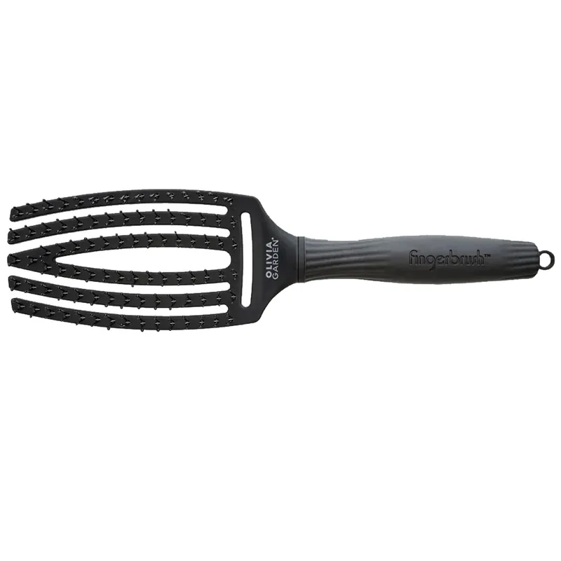 Olivia Garden Finger Brush Double Medium Black Finale Aktion
