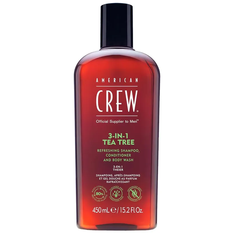 AMERICAN CREW 3in1 Tea Tree Shampoo 450 ml Direkt Vom Hersteller