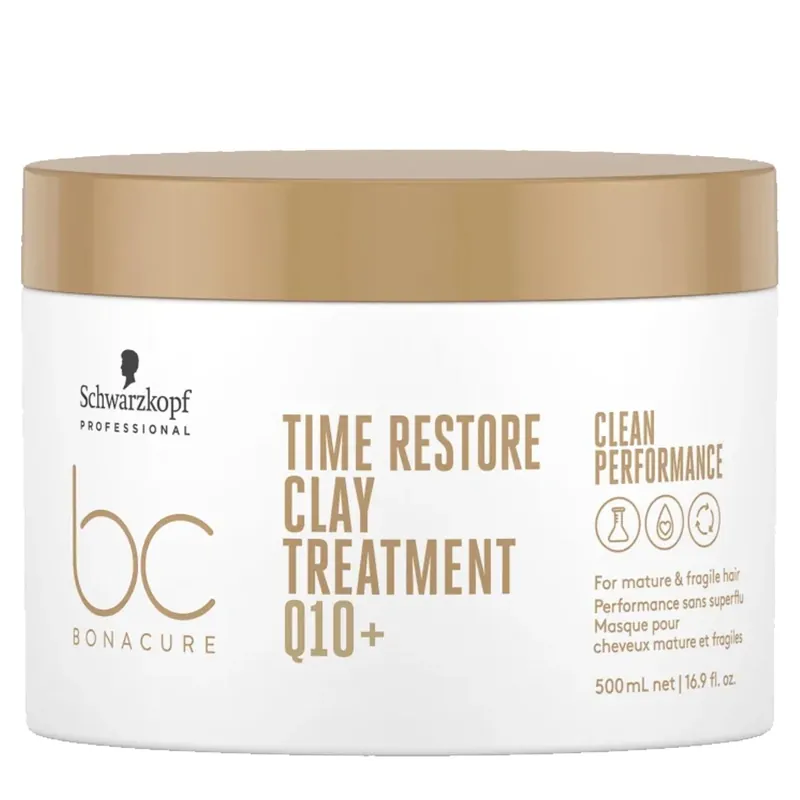 Schwarzkopf BC TIME RESTORE Clay Treatment Q10+ 500 ml Neue Kollektion