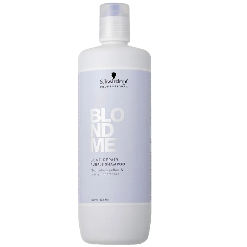 Preiswert Schwarzkopf BLONDME Bond Repair Purple Shampoo 1 L