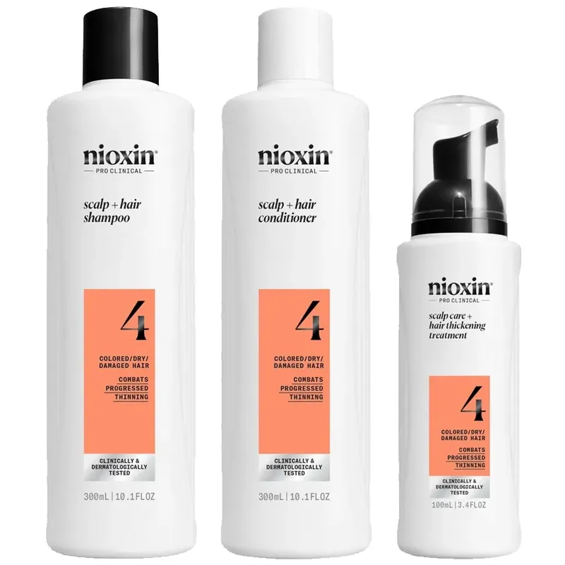 Wella NIOXIN SYSTEM 4 Scalp + Hair Kit, 300 ml + 300 ml + 100 ml Mega-Angebot