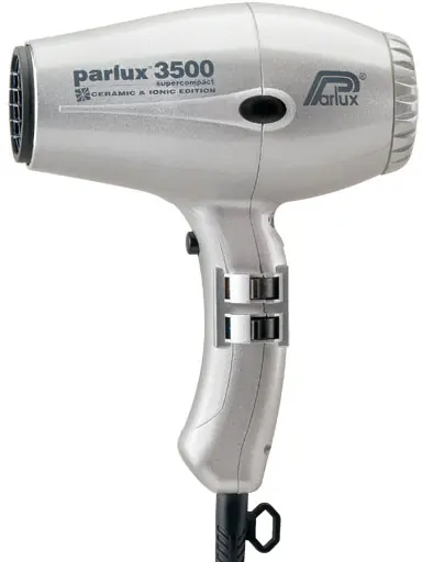 PARLUX 3500 Supercompact CERAMIC & IONIC Haartrockner silber metallic Top-Angebot